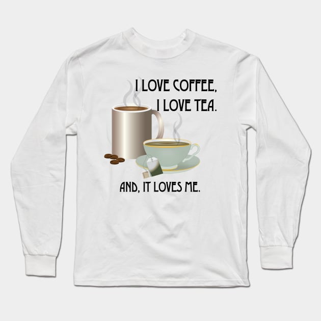 Coffee and Tea Long Sleeve T-Shirt by Spirit-Dragon